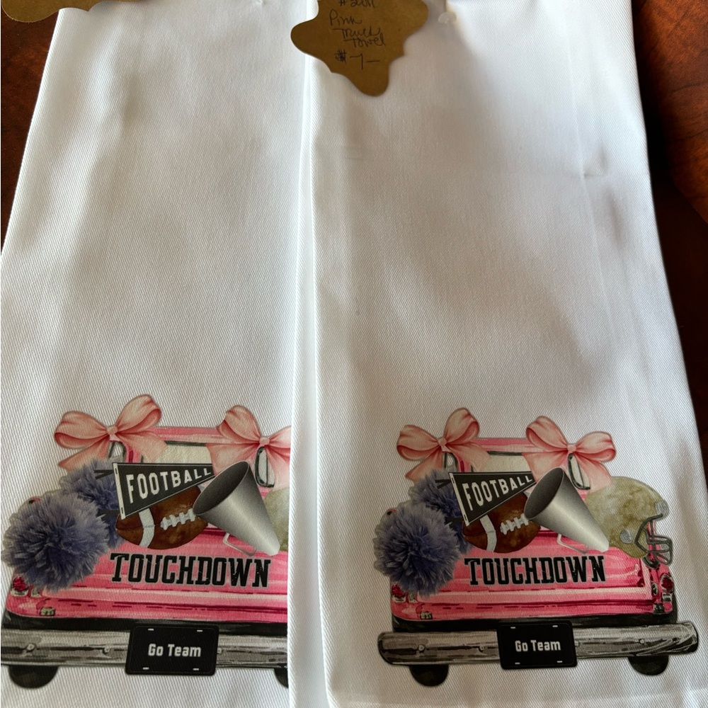Set Of 2 Boujie Vintage Truck Cheer Football Towels